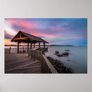 Poster Un beau coucher du soleil