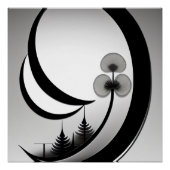 Poster Un beau mur d'art pour un bureau (Devant)