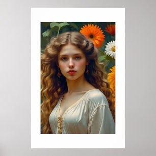 Poster Un beau portrait de fille