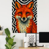 Poster Un beau renard rouge (Bureau à domicile)