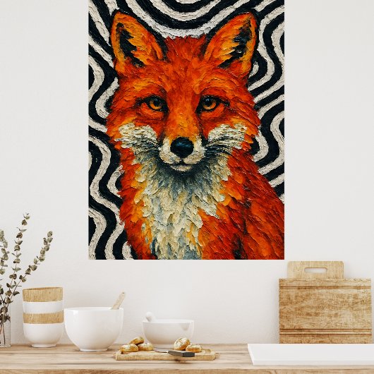 Poster Un beau renard rouge (Cuisine)