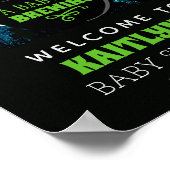 Poster Un Bébé brasse Baby shower Halloween Bienvenue (Coin)