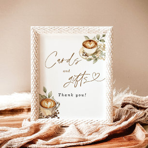 Poster Un bébé brasse des cartes et des cadeaux Signe, Ca