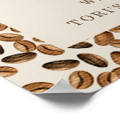 Poster Un Bébé brasse du Baby shower de fèves de café (Coin)