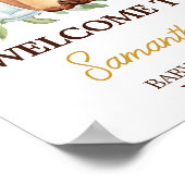 Poster Un bébé brasse du café Baby Shower Bienvenue (Coin)