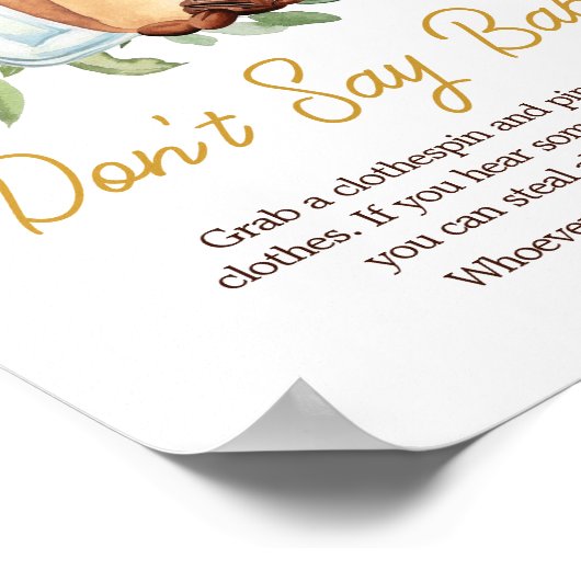 Poster Un bébé brasse du café Ne pas dire bébé (Coin)