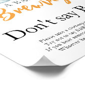 Poster Un bébé brasse du lait Ne dis pas bébé (Coin)