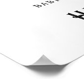 Poster Un bébé brasse Goth Baby shower Crâne & Fleurs (Coin)