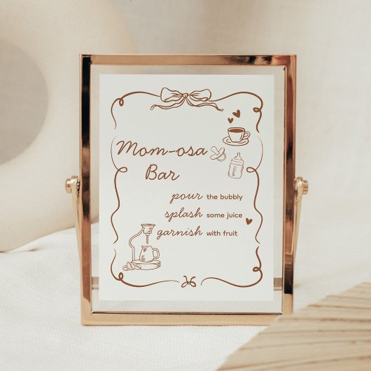 Poster Un bébé café est en train de se préparer Signe de