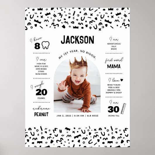 Poster Un bébé célèbre jalon (Devant)