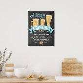 Poster Un bébé est en train de brasser Baby shower de bie (Cuisine)