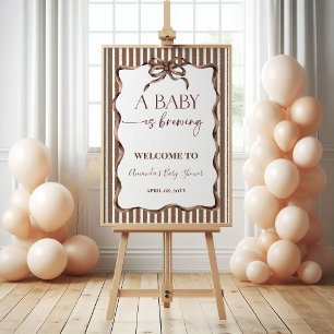 Poster Un bébé est en train de brasser Café Bienvenue à l