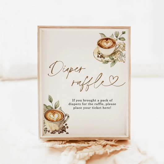 Poster Un bébé est en train de brasser le calmar | Café b