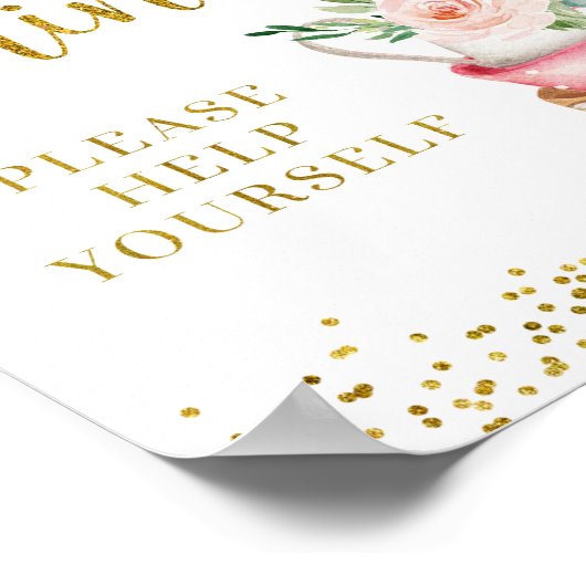 Poster Un bébé est en train de brasser Tea Party Prenez u (Coin)