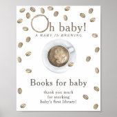 Poster Un bébé prépare des livres pour bébé (Devant)