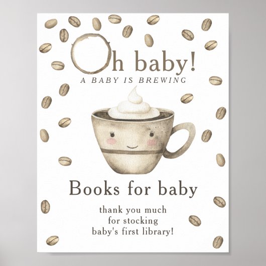Poster Un bébé prépare des livres pour bébé (Devant)
