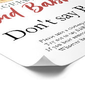 Poster Un bébé prépare du lait Ne dites pas bébé  (Coin)