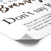 Poster Un bébé prépare du lait Ne dites pas bébé  (Coin)