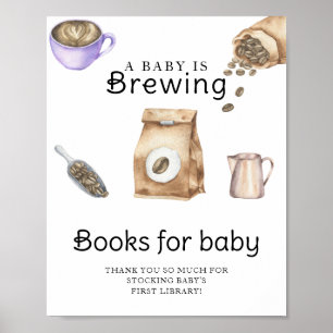 Poster Un bébé prépare une tasse de café Livres pour bébé