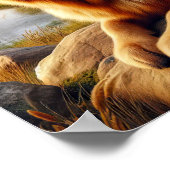 Poster Un berger allemand dans un cadre rustique (Coin)