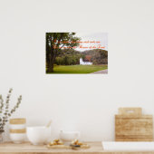 POSTER UN BILLET INSPIRATIONNEL MONTRANT UNE PETITE ÉGLIS (Cuisine)