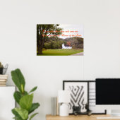 POSTER UN BILLET INSPIRATIONNEL MONTRANT UNE PETITE ÉGLIS (Bureau à domicile)