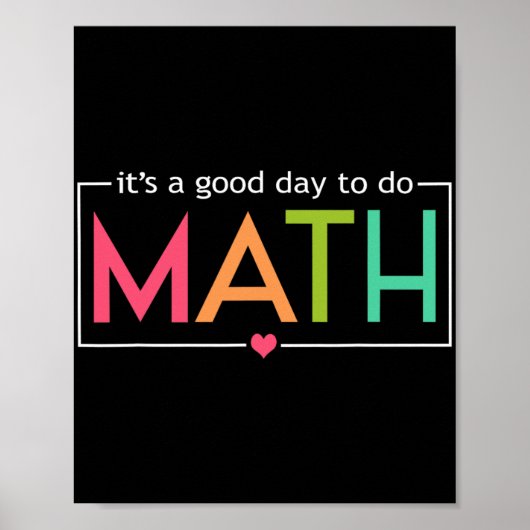 Poster Un Bon Jour Pour Faire Le Test Math Jour Test Math (Devant)