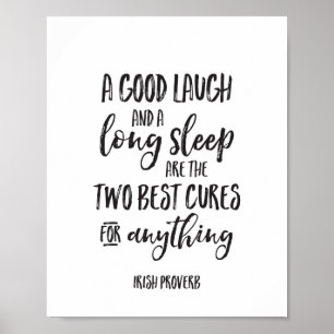 Poster Un bon rire et un long sommeil sont les meilleurs 