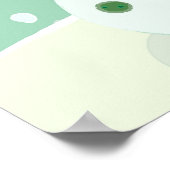 Poster Un bonhomme de neige accroché à un ornement sur un (Coin)