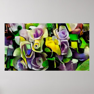 Poster Un bouquet de belles fleurs dans un style moderne