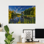 Poster Un bras mort de la rivière Flathead capte le matin (Bureau à domicile)