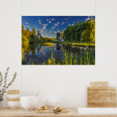 Poster Un bras mort de la rivière Flathead capte le matin (Cuisine)