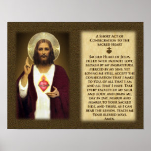 Poster Un bref acte de consécration au coeur sacré