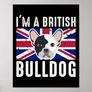Poster Un Bulldog britannique Angleterre Union Jack