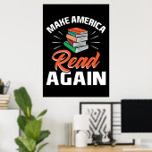Poster Un cadeau de Reader pour que l'Amérique puisse lir (Bureau à domicile)