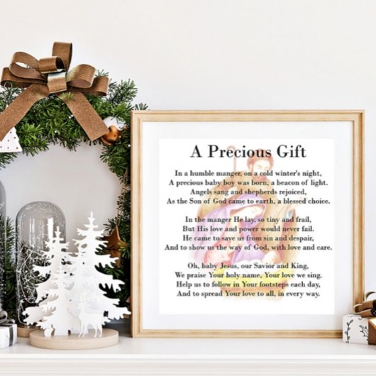 Poster Un cadeau précieux de Noël