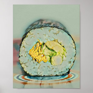 Poster Un cadeau sushi pour les amateurs de nourriture