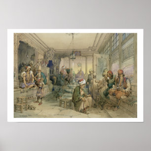 Poster Un café, Constantinople, 1854 (stylo et encre et