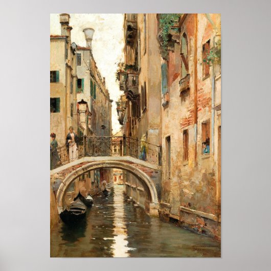 Poster Un canal à Venise (Devant)