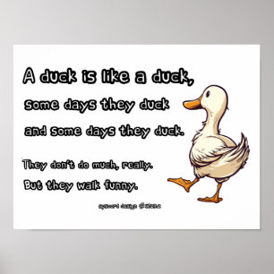 Poster Un canard est comme un canard