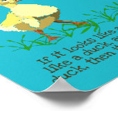 Poster Un Canard Jaune Dit Un Petit Bec Illustration (Coin)