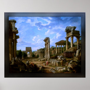 Poster Un Capriccio du Forum Romain par Giovanni Pannini