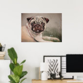 Poster Un Carlin en retrait (Bureau à domicile)