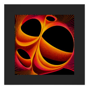 Poster Un carré fractal de Mandelbrot beaucoup manipulé