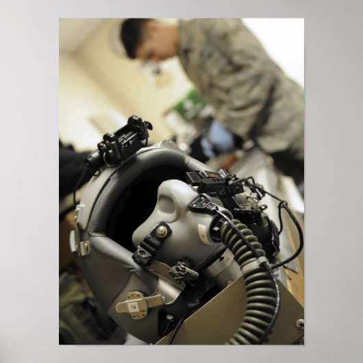 Poster Un casque d'équipage de conduite entièrement assem (Devant)