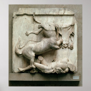 Poster Un Centaur triomphant sur un Lapith