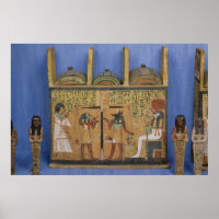 Un cercueil Ushabti avec une scène de psychostase