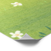 Poster Un cerf d'aquarelle dans une pépinière de prairie (Coin)