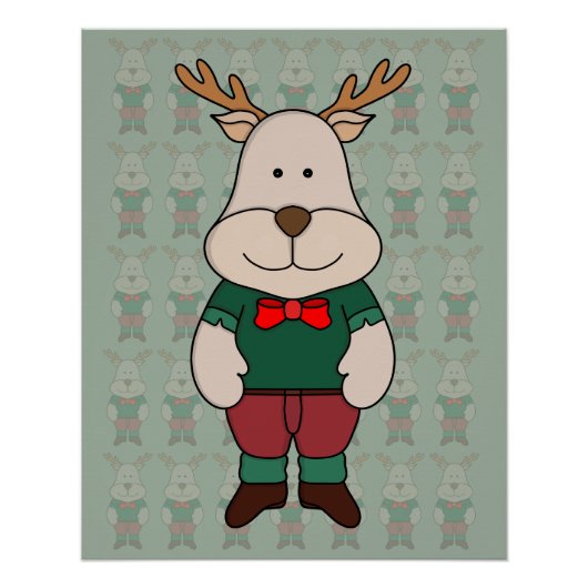 Poster Un cerf mignon (Devant)