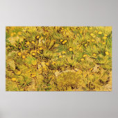 Poster Un champ de fleurs jaunes, Vincent Van Gogh (Devant)
